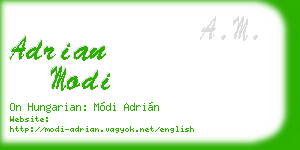 adrian modi business card