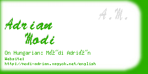 adrian modi business card